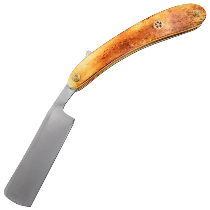 Old Ram Straight Razor | Straight Edge-Razor Red Wood & Bone Handle- Sharp | High Hardness Stainless Steel Cutthroat Straight Edge Blade | Barber Razor (219) - Image 2